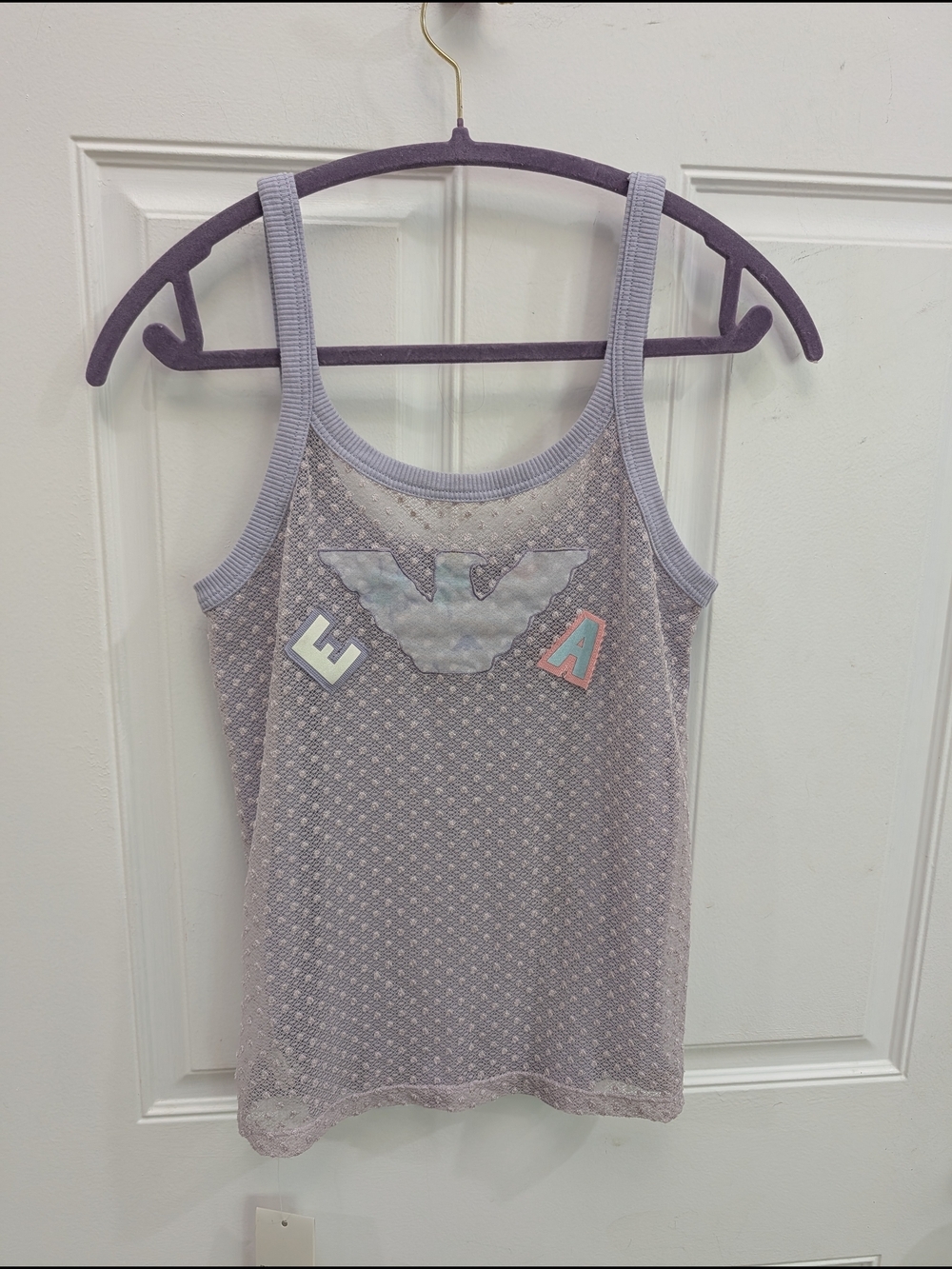 NWT Y2K Style Emporio Armani Lingerie Cami Sheer Embellished